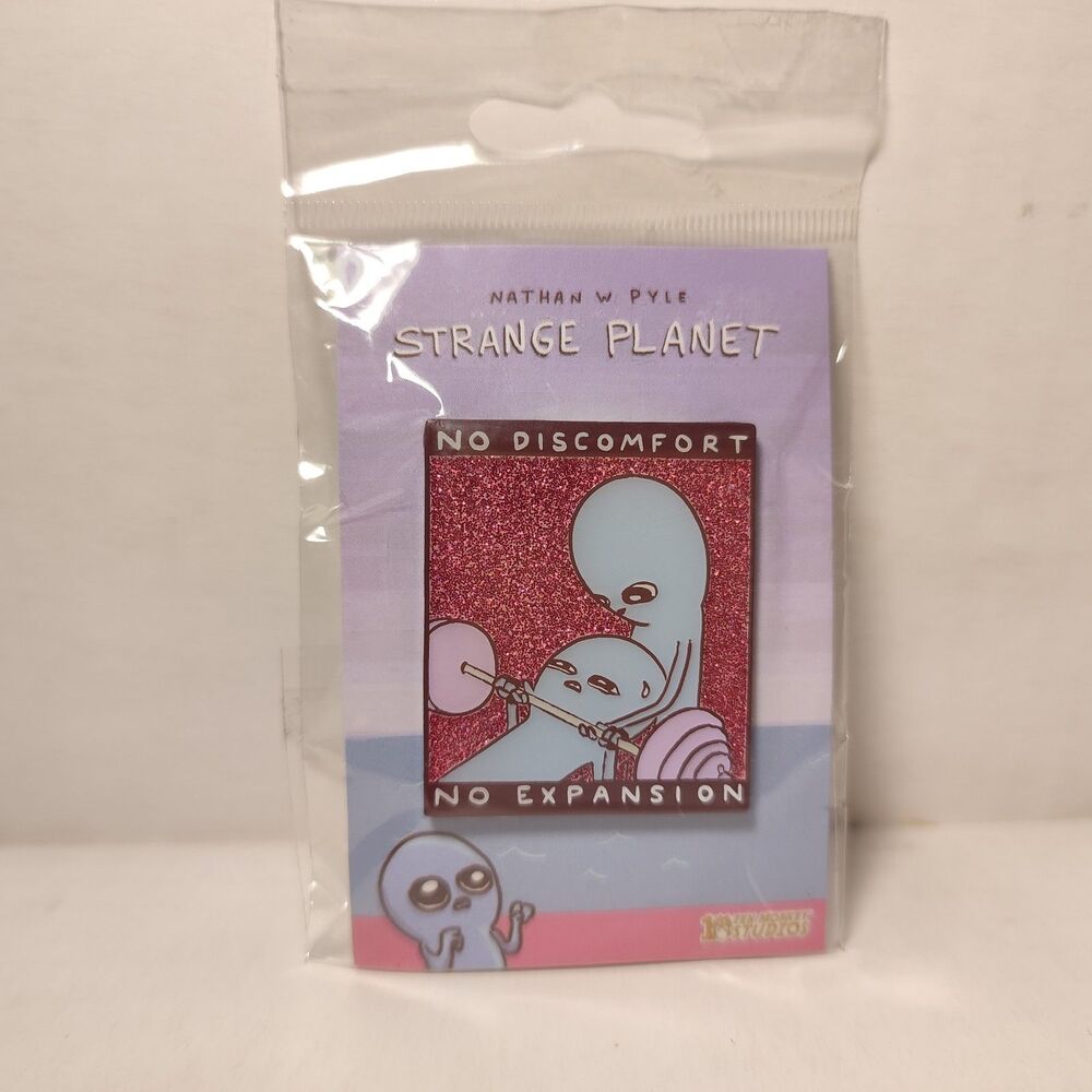Strange Planet No Discomfort No Expansion Enamel Pin Funny Collectible Badge
